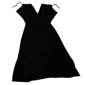 Plus Size Remain Black Vanessa Maxi Dress from Nordstrom with Double Slits